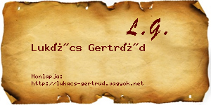 Lukács Gertrúd névjegykártya
