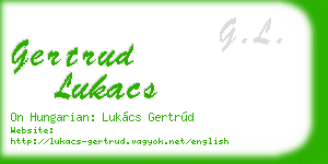 gertrud lukacs business card