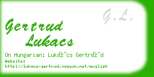 gertrud lukacs business card